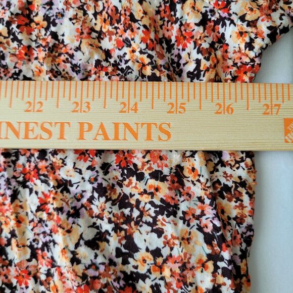 Old Navy Womens Blouse Size XXL Tall Floral Boho Textured Swiss Dot Long Sleeves - Picture 8 of 9